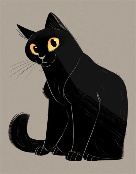 black cat drawing tumblr